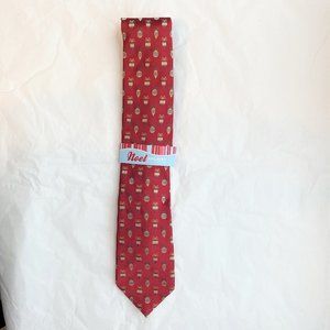 NWT Men's Noel Red Christmas Ornaments Tie